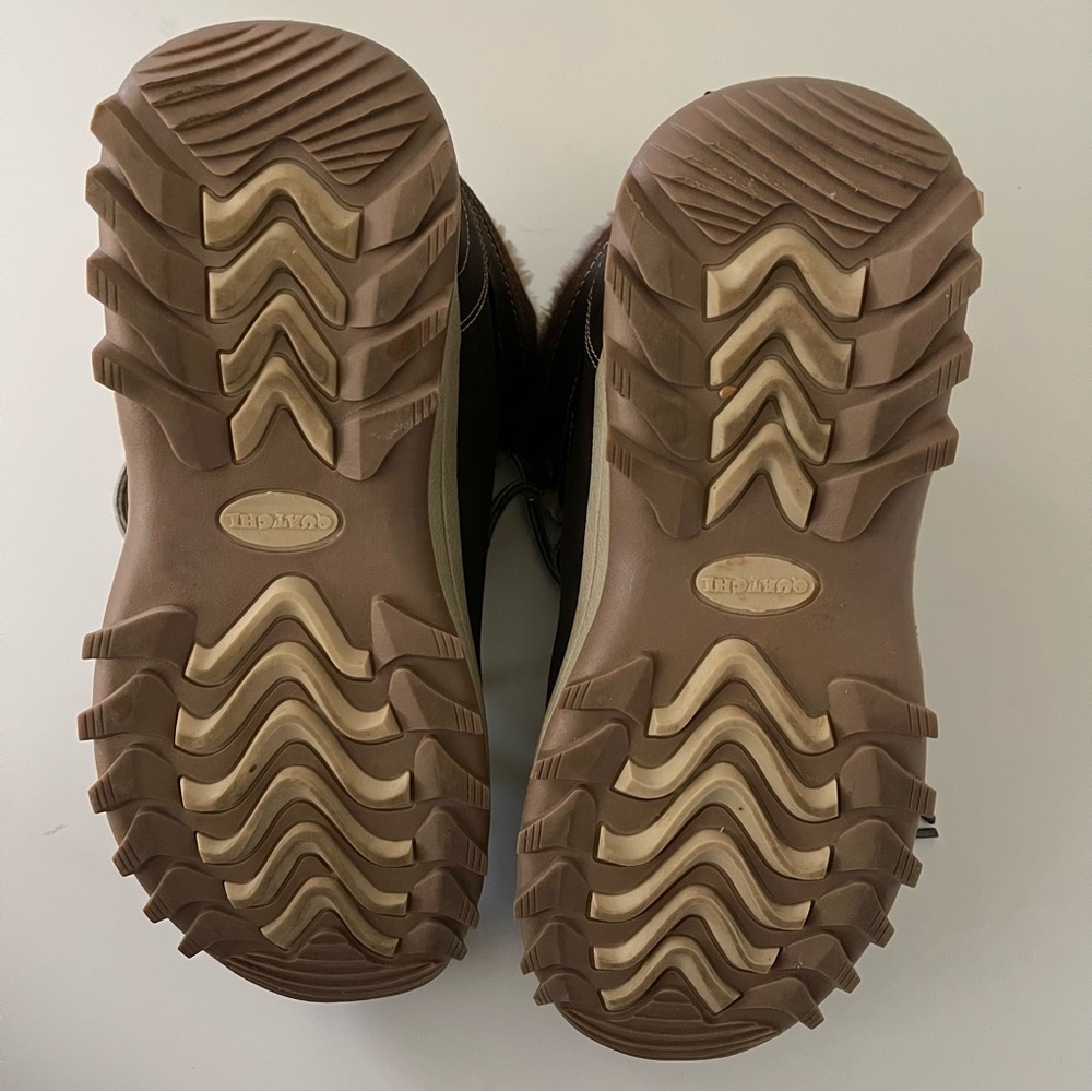 Quatchi Faux Fur Trim Lined Lace Up Winter Boots Brown Size 41 (9.5 - 10) - Picture 13 of 14